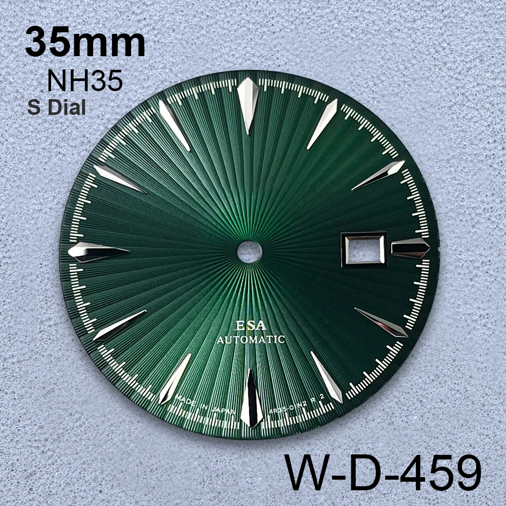 35mm S Logo Cocktail Dial Fit NH35 Japanese Movement Red High-Quality Dial Watch Modification Accessories
