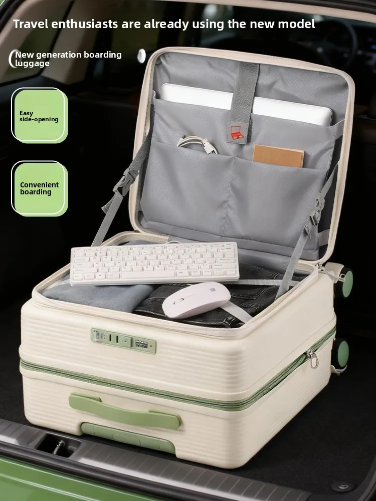 

New Large Capaci Expanding Fem Travel Suitcase Cheap Air Travel Boarding Box Password Pulling Rod Suitcase Leather Box