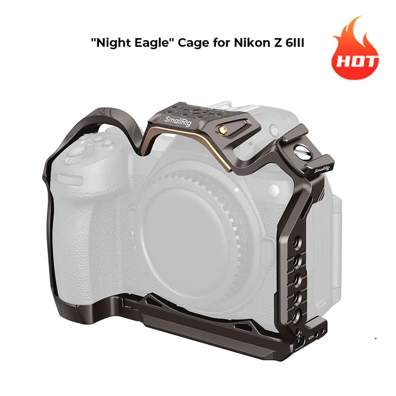 SmallRig Night Eagle Z6III Camera Cage for Nikon Z6 III with Quick Release Plate for Arca-Swiss w Cold Shoefor Mic & Light 4521