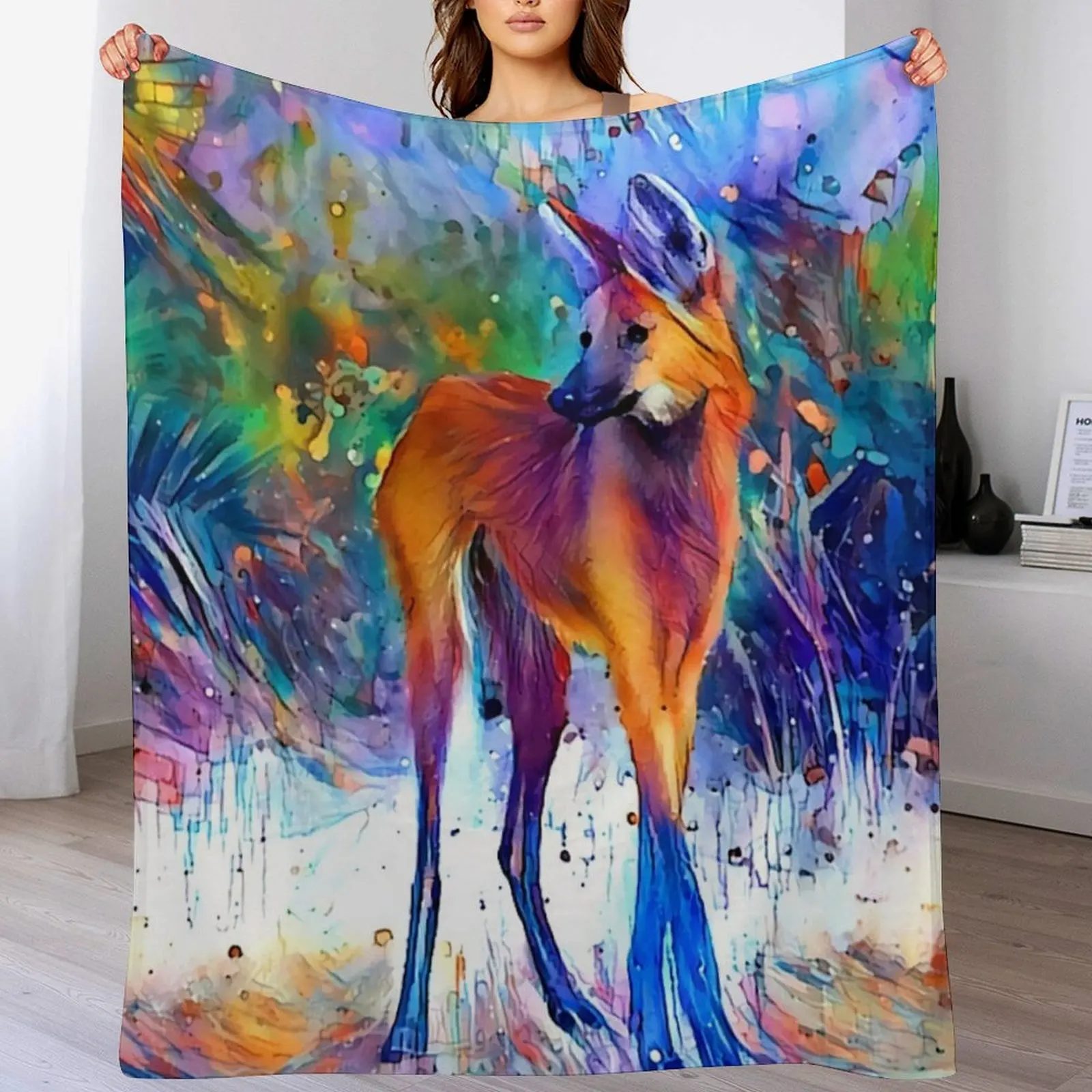 

Wild Beauty of the Maned Wolf Throw Blanket Single Sofa Decorative Sofas Cute Blankets
