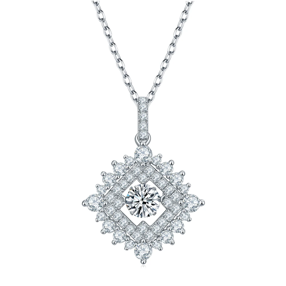 

0.5CT Moissanite Pendant S925 Sterling Silver Fashion Luxury Moissanite Necklace With GRA Certificate For Women Jewelry Gifts