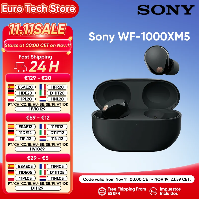 Immagine di Auricolari SONY WF-1000XM5 Wireless i migliori auricolari con cancellazione del rumore Bluetooth fino a 24 ore di durata della batteria connessione multipunto