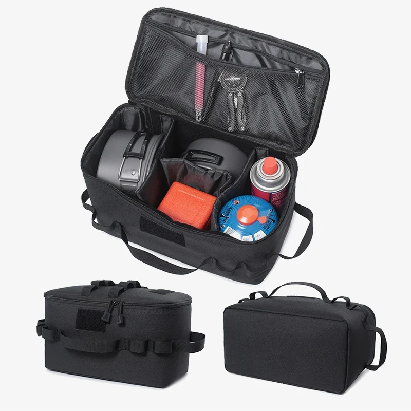 

Outdoor Camping Gas Tank Storage Bag Large Capacity Ground Nail Tool Bag Gas Canister Picnic Cookware Utensils Kit Bag