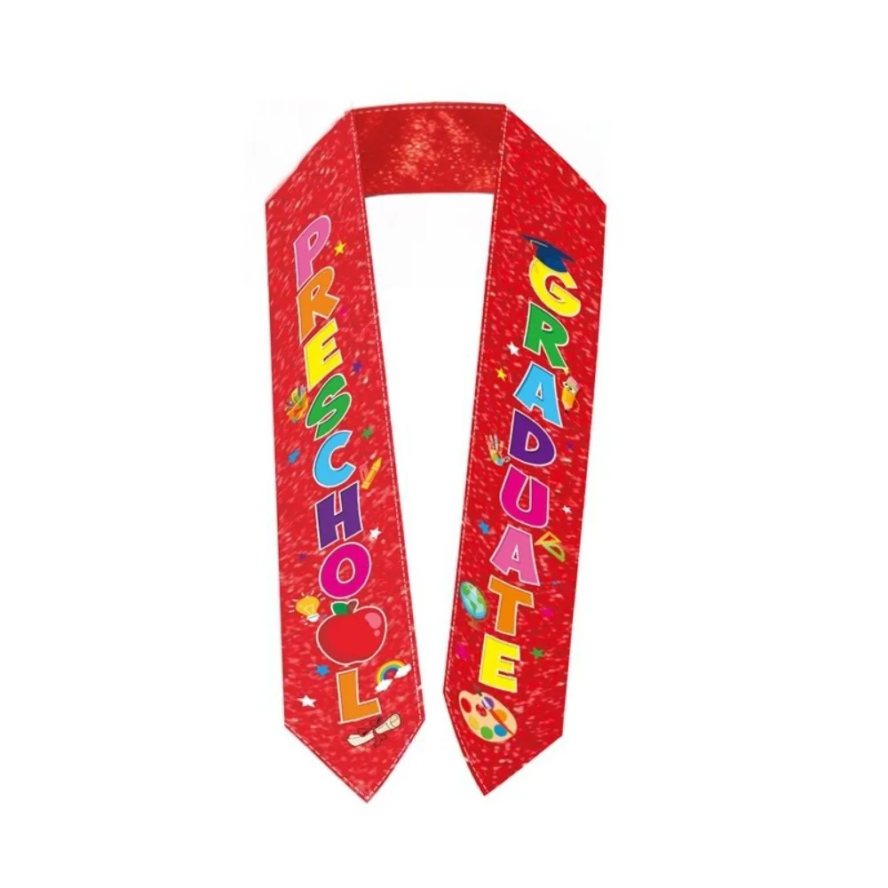 Glitter Preschool Graduate Sash Decorative Colorful Ceremonial Shoulder Strap Soft Shiny Graduation Party Strap