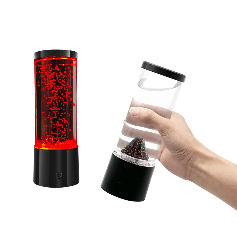 LED Colorful Volcano Lamp Flame Atmosphere Lamp Creative Gift Bedroom Ornament Romantic Nightlight