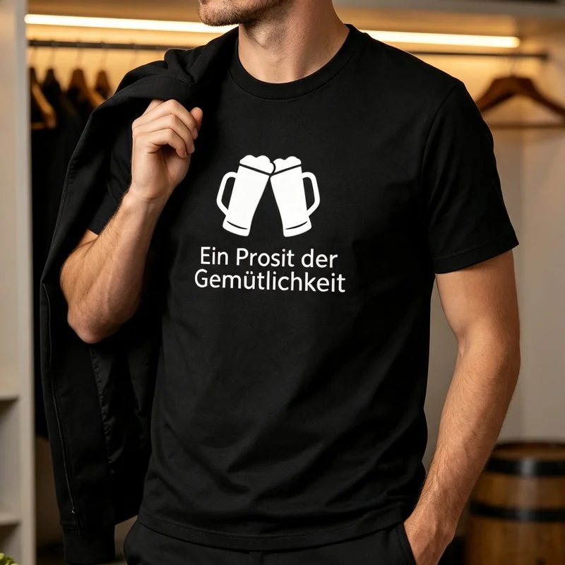Prost Cheers Double Beer Mug Graphic T Shirt Oktoberfest Cotton Tee Casual Streetwear Party Gift Beer Enthusiasts Men Women Top