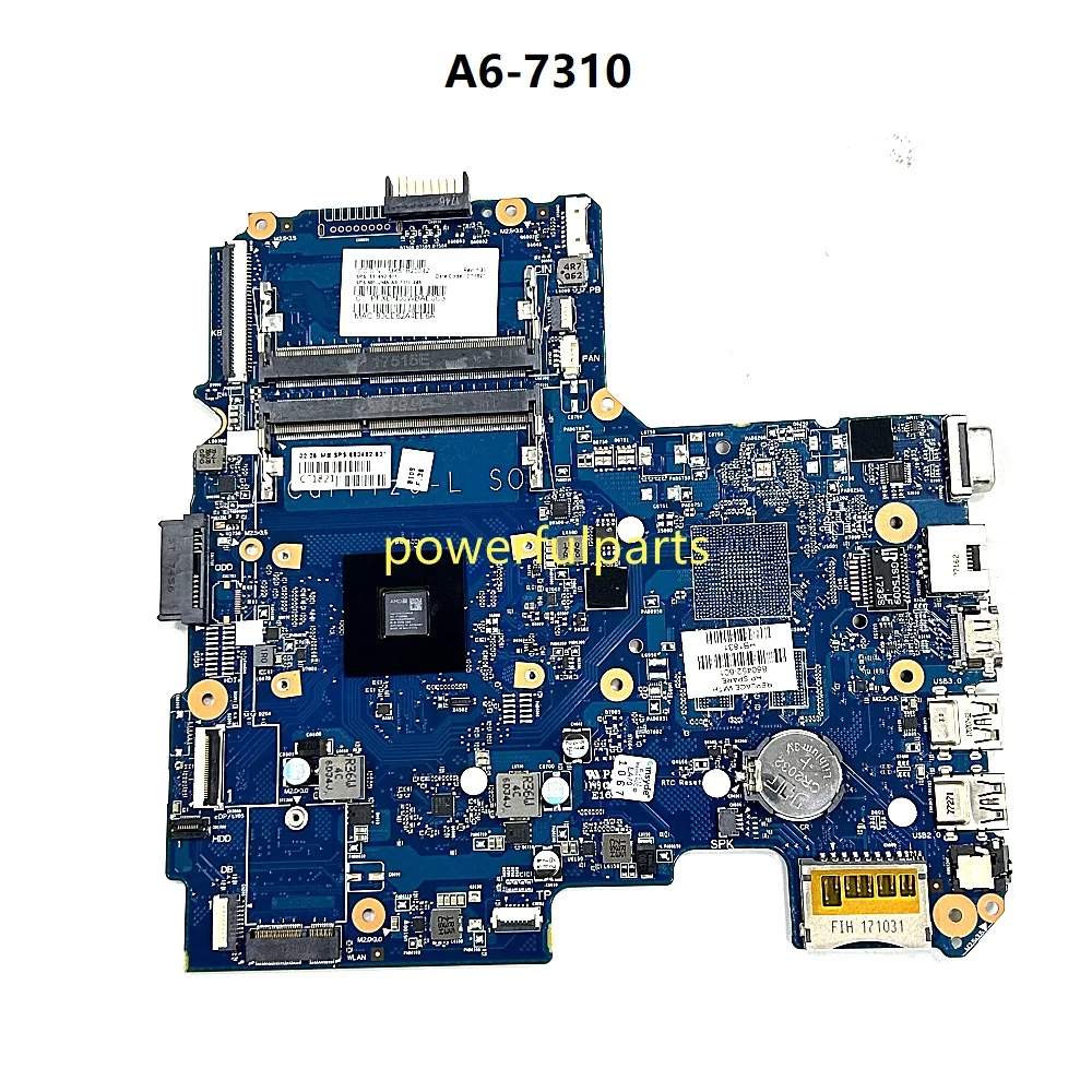 Placa-mãe para HP 245 G5 14-AN, 860452-601, 6050A2822801, A6-7310, trabalho perfeito