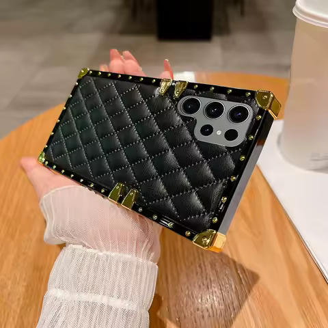 Square Leather Shockproof Phone Case For Samsung Galaxy S24 S23 Ultra S22 Plus S21 A13 A52 A72 S20 FE S30 NOTE 10 20 Cover Funda