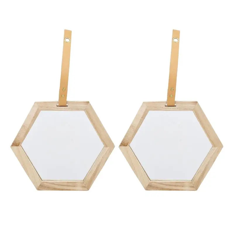 

Hexagon Mirror Wall Accent Set, 2 Pieces, 11x10 Inches