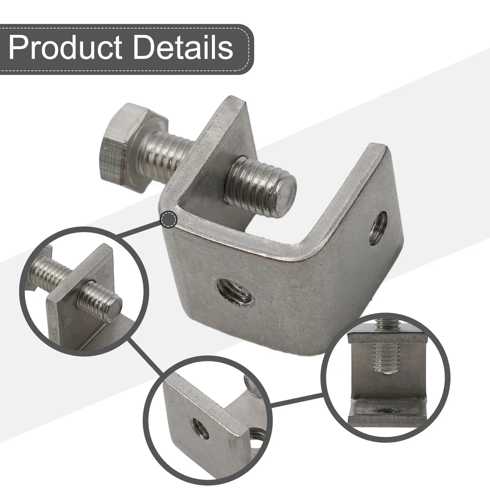 1/2/4pcs Stainless Steel C Clamps Jaw Tiger Clamp Mounting Small Desk Clamp Heavy Duty Woodworking Adjustable Fixed Holder Clip
