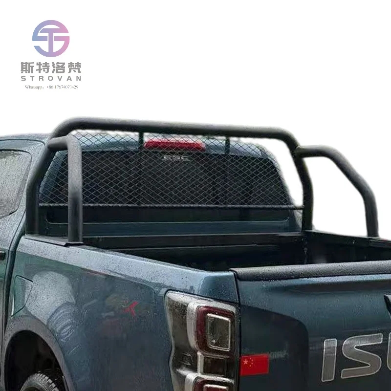

Hot Sale OE Fit Roll Cage For D-Max 2021-2026, Triangular Gantry Rail Original Hole Position Bolt-On Pickup Bed Guard