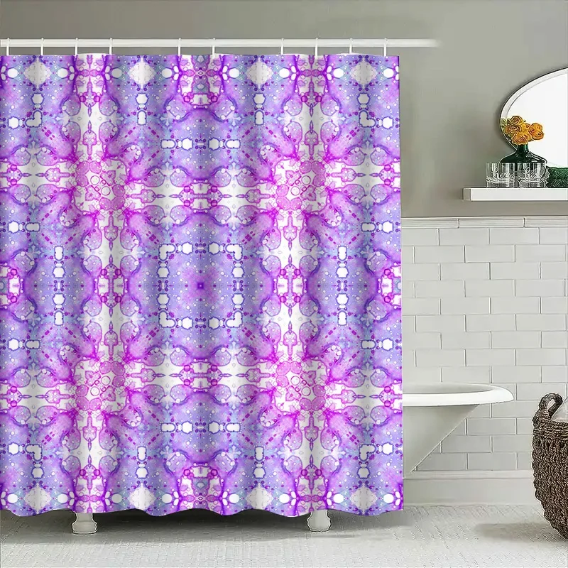 

Фиолетовая акварельная занавеска для душа с рисунком воздушного змея для декора ванной комнаты, современный домашний декор, набор ковриков для ванной