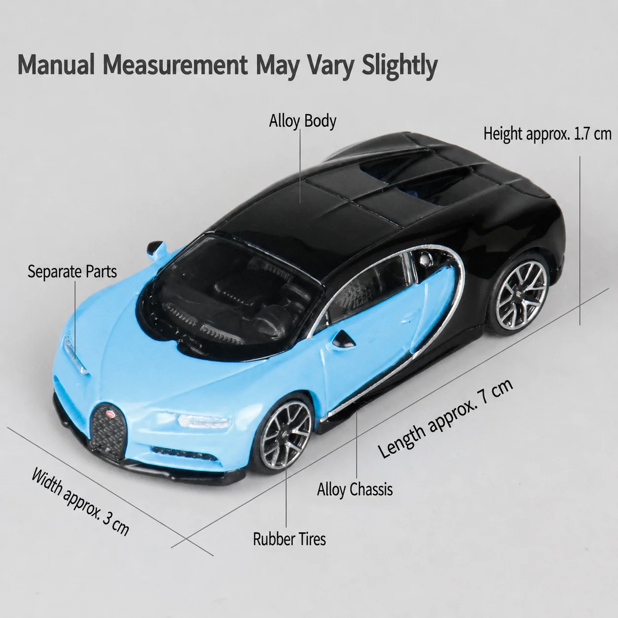 1:64 Bugatti Chiron Supercar Toy Car 1/64 JKM Vehicle Miniature Model Free Wheels Diecast Alloy Metal Display Collection Gift