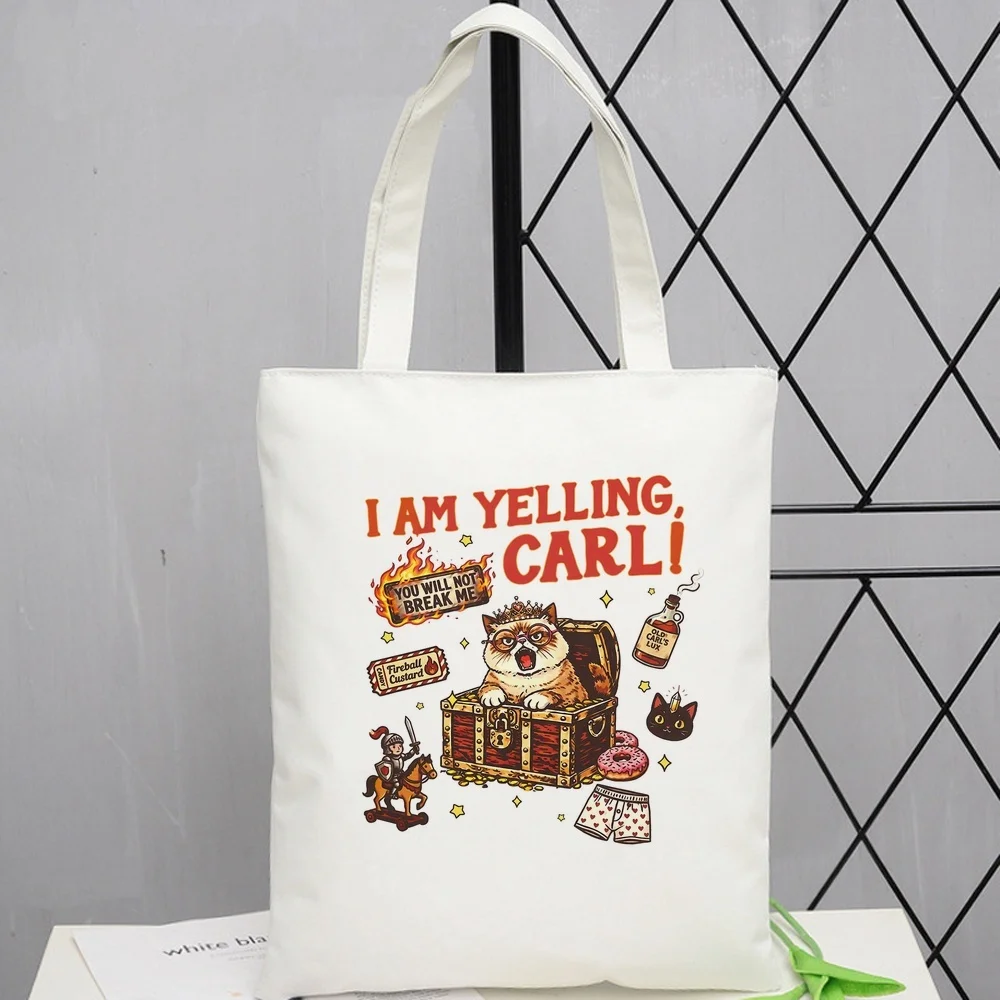 Dungeon Crawler Carl tote bag bolsas de tela personnalisable torba na zakupy reusable woman