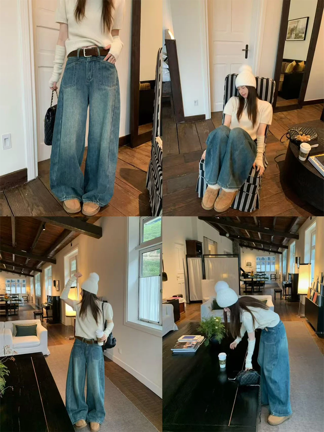 

DAZAIGE Женские джинсы-баллоны свободного кроя в винтажном стиле, хлопковые, с удобной эластичной талией, весна-лето