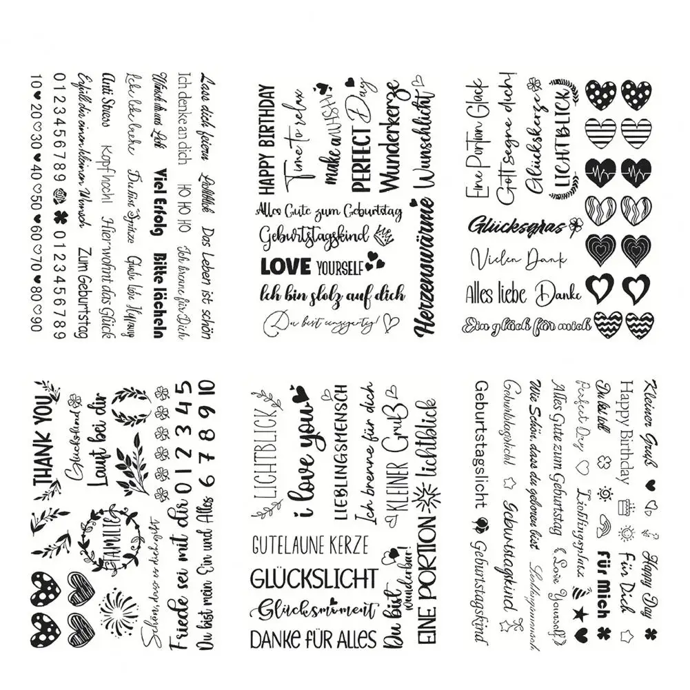 Xmas Christmas Stickers Exquisite Pattern Candle Tattoo Film Stickers Easy to Apply Decals for Party Supplies Widely Used Self