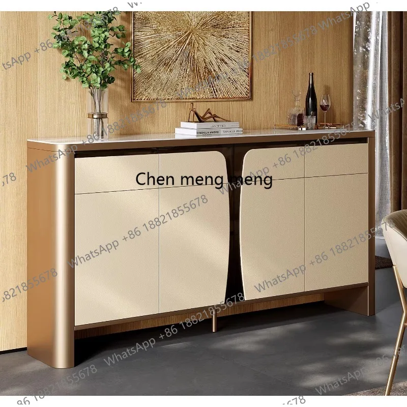 

Household living room solid wood wall locker new light luxury, entrance cabinet integrated