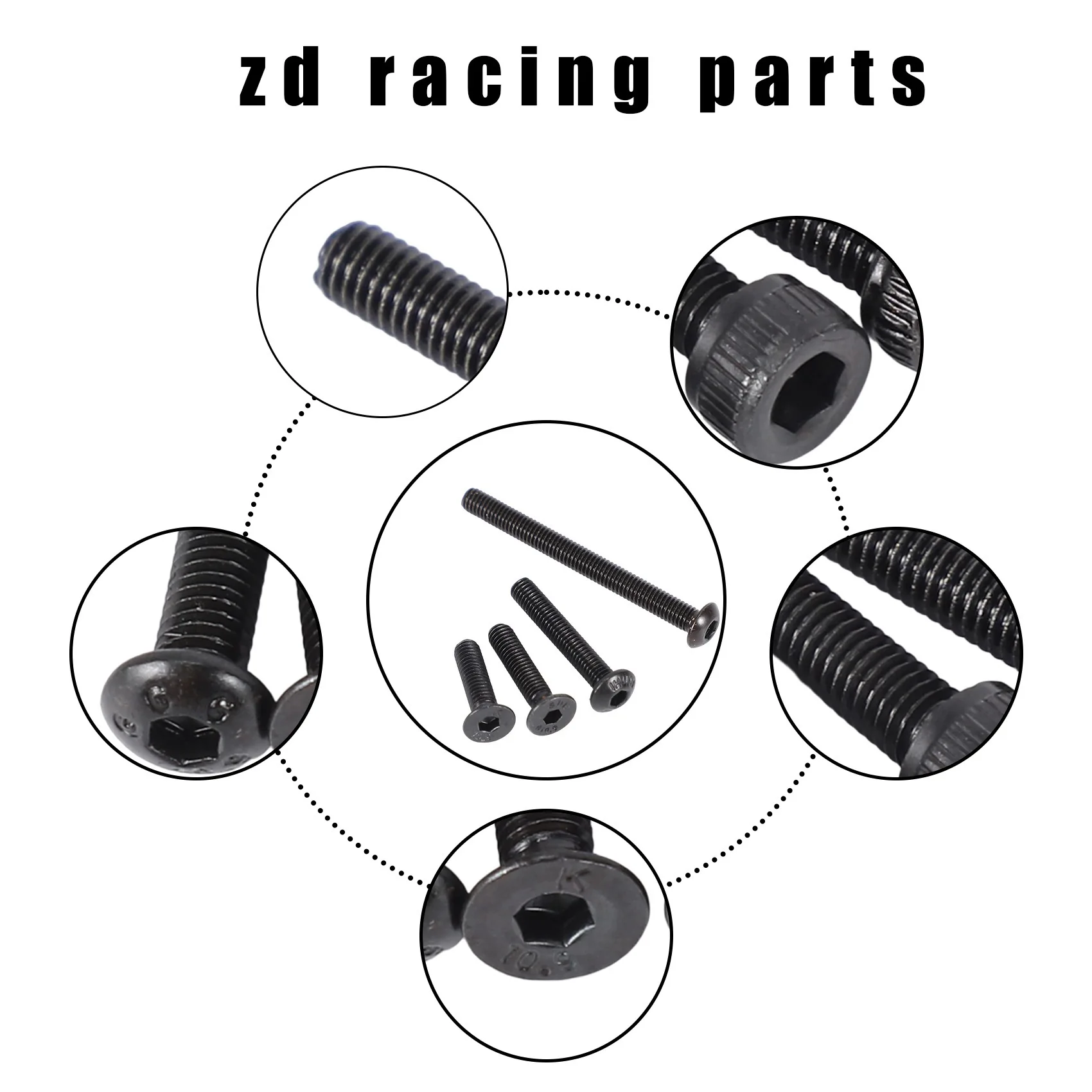 B05C-8106 Full All Screws Set For 1/8 ZD Racing 9116 9020 9021 9072 9071 9203 08421 08423 08425 08427 08428 RC Car Parts