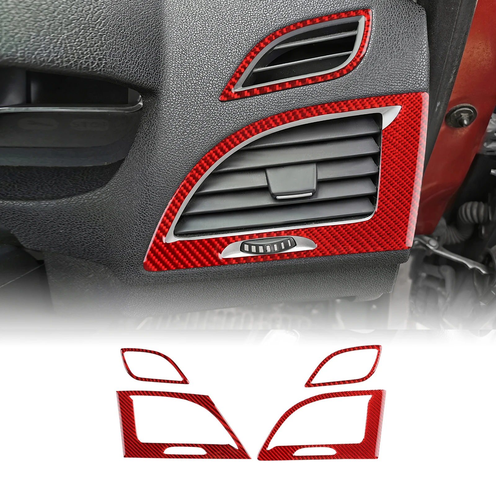 

Наклейка из настоящего мягкого карбона для Renault Fluence Megane 3 RS 2009-2015, декоративная накладка на воздуховоды с обеих сторон автомобиля