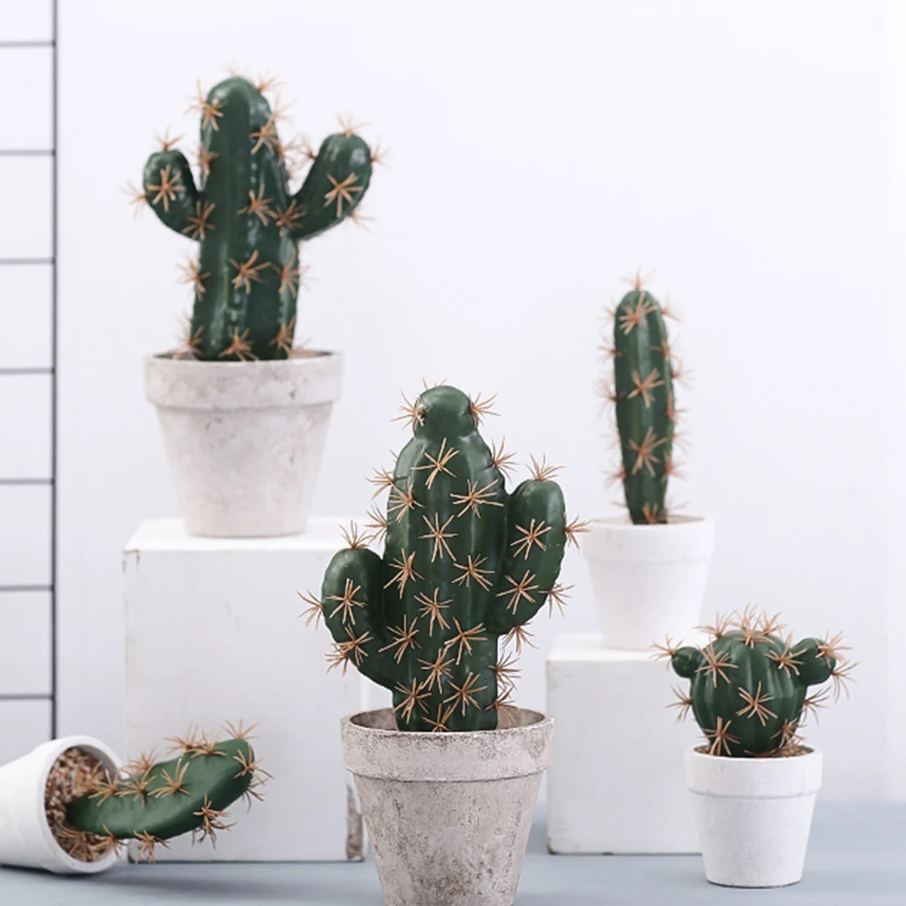 

Artificial Bonsai Plants Imitated Cactus Home Decor Simulated Plant nament Eco Friendly Desk Decor Lightweight Portable