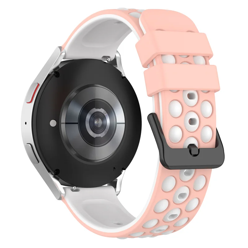 

20mm Dual Color Smart Watch Bands for Garmin Venu 2 Plus / Forerunner 245 / 245 Music / 158 / 55 / Vivoactive 3, Silicone Watchb