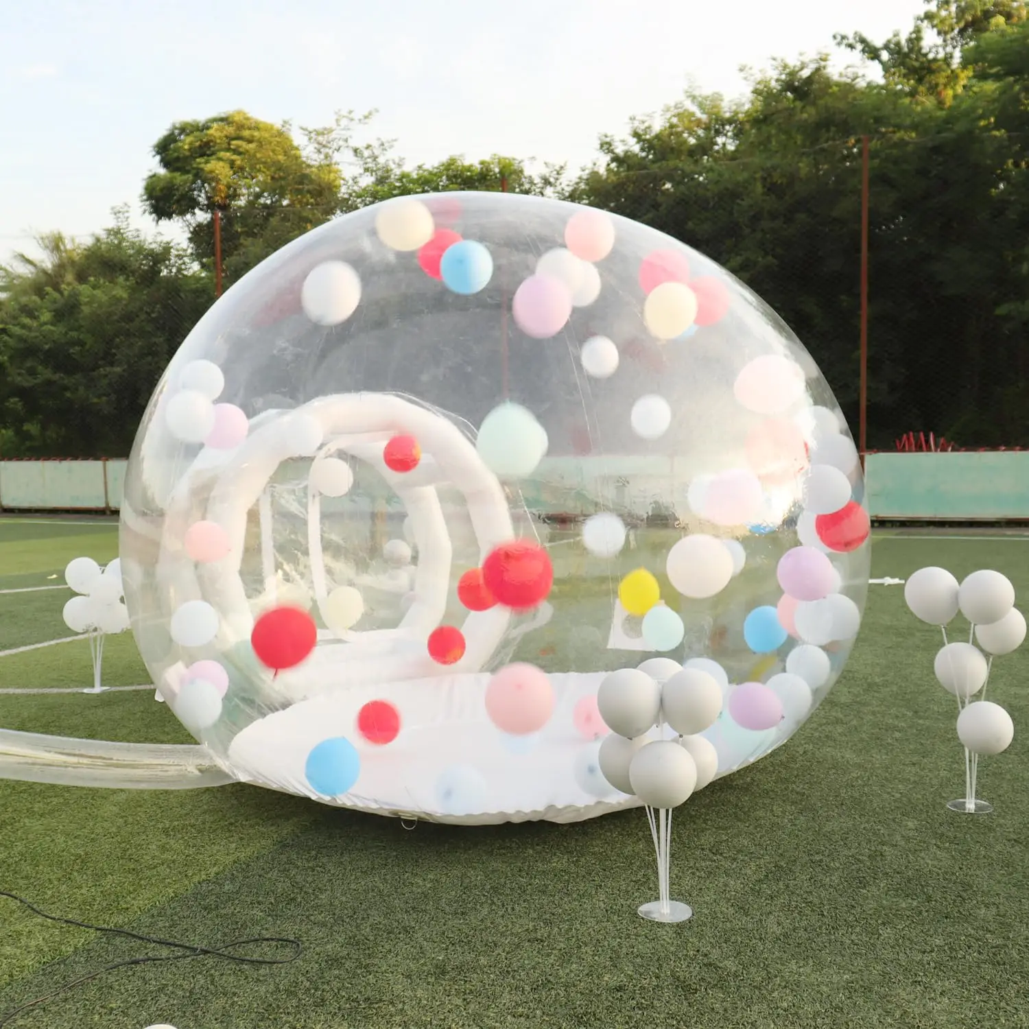 Inflatable Bubble Balloon House with Blower, Bubble Tent for Kids Party Balloons Clear for Home Party Wedding Holiday Ball Pit