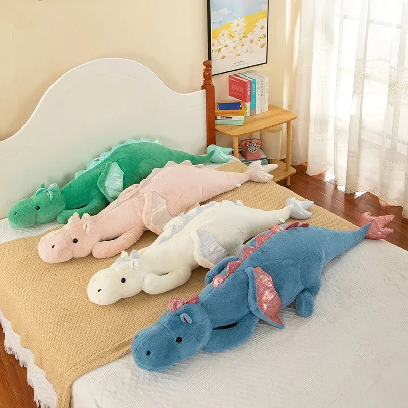 150cm Small Flying Dragon Doll Dinosaur Soft Stuffed Animal Sleeping Pillow Cushion Christmas Gifts for Kids and Girls