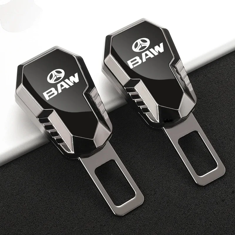 1/2Pcs For Beijing Automobile Works Car Seat Belt Clip Extension Plug Metal Seatbelt Extender Accessories