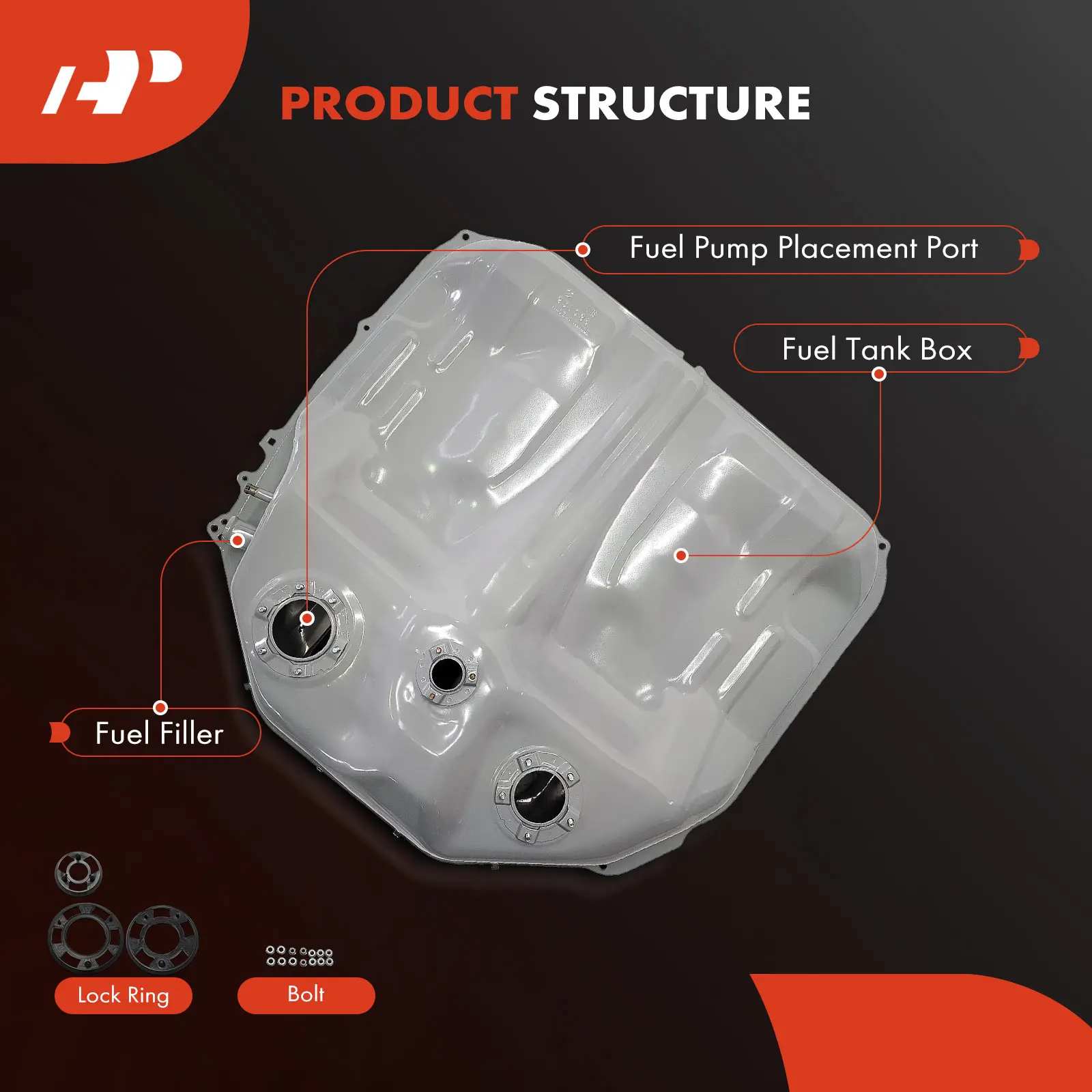 A-Premium 17 Gallons Fuel Tank for Honda Accord 1994-1997 Acura CL 1997-1999
