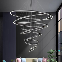 Nordic home decoration, stair chandelier, living room and dining room Pendant lights, ceiling light, indoor lighting