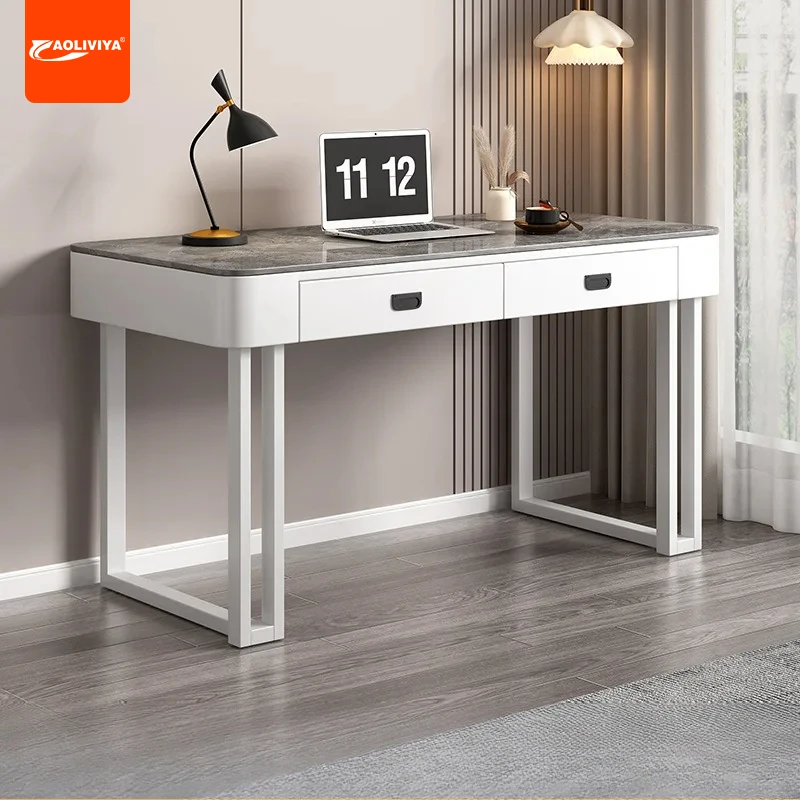 AOLIVIYA Mesa de escritório em casa simples design dobrável para jogos de estudo e uso em quarto A14