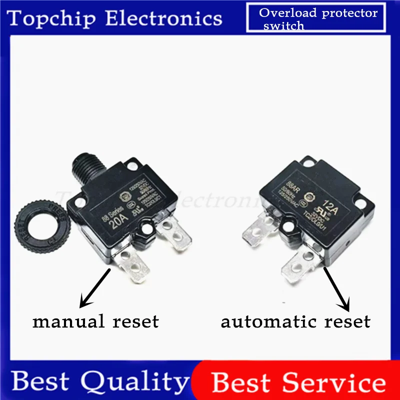 Circuit Breaker Waterproof Cover 3A, 4A, 5A, 6A, 7A, 8A, 10A, 15A, 18A, 20A, 25A, 30A Thermal Switch Overload Protector Push But