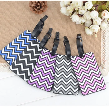 Kadınlar erkekler için geometrik bagaj etiketleri PVC bagaj adı etiketleri bavul adresi etiket tutucu bavul etiketi seyahat aksesuarları