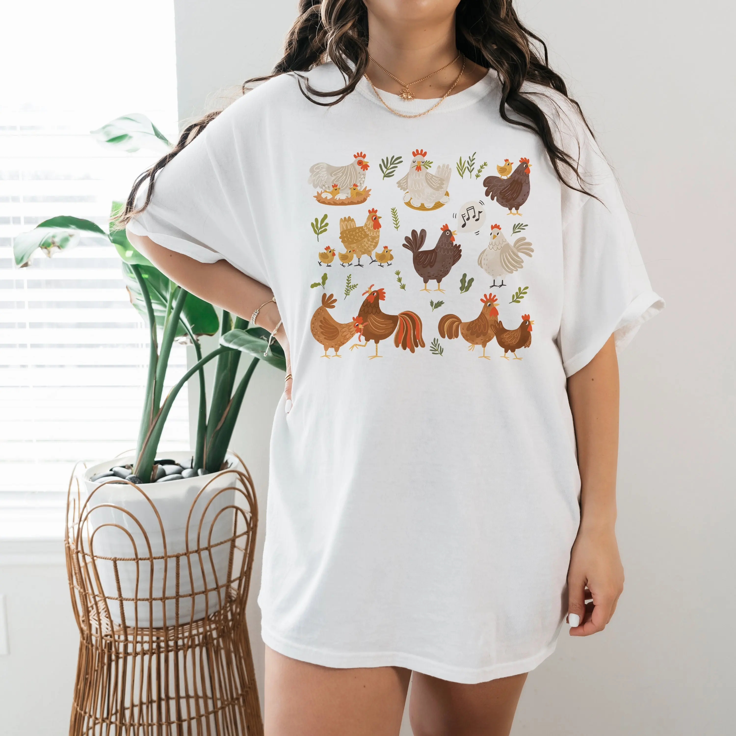 Chicken T Shirt Cottagecore Clothing Clothes Lover Crazy Lady Farm