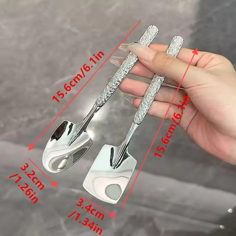 Stainless Steel Watermelon Spoon Ice Crack Shovel Spoon Coffee Spoon Dessert Spoon Cake Spoon Ice Cream Spoon Soup Spoon..