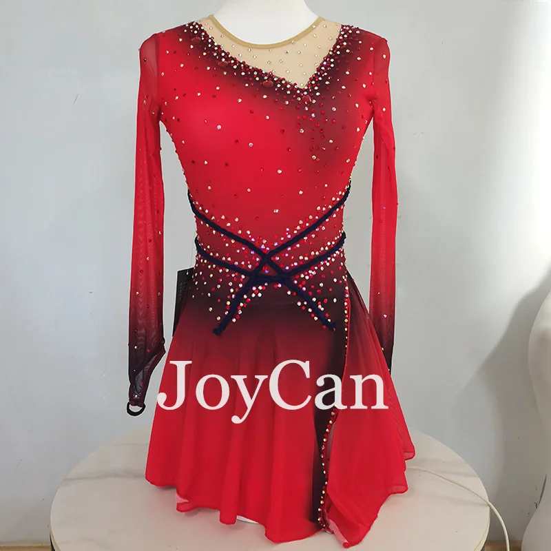 PomerCan-Robe de Patinage Artistique pour Bol, Rouge, IQUE dex, Extensible, Vêtements de brevde Compétition Personnalisés