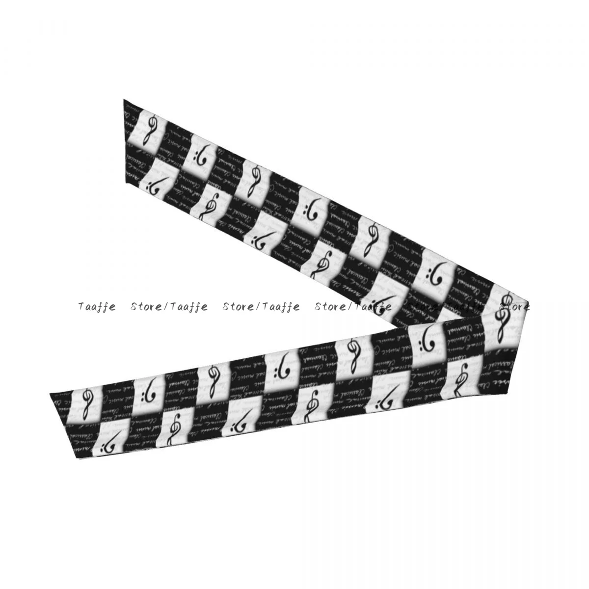 Tie Headbands Treble Clef And Notes Background Sports Head Band Athletic Sweatband Bandana Sweat Wicking