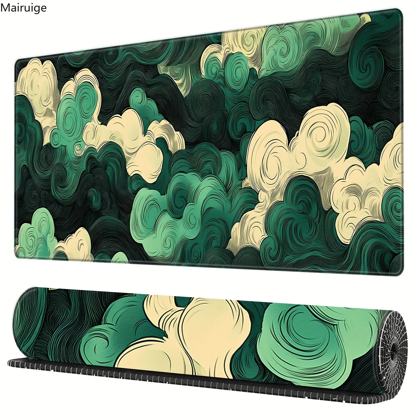 

Японский цветной настольный коврик с облаками, коврик для мыши, большой коврик для компьютерного офисного стола, резиновый противоскользящий коврик для игровой клавиатуры XXL, длинный настольный коврик