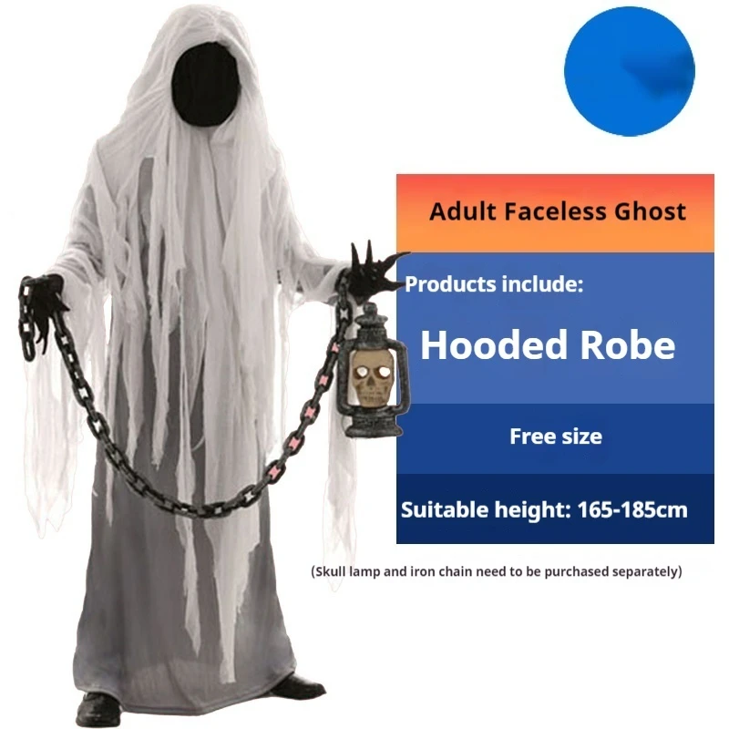 Horror Ghost cosplay costume classic Halloween ghost demon killer climbing ghost cosplay killer faceless party costume