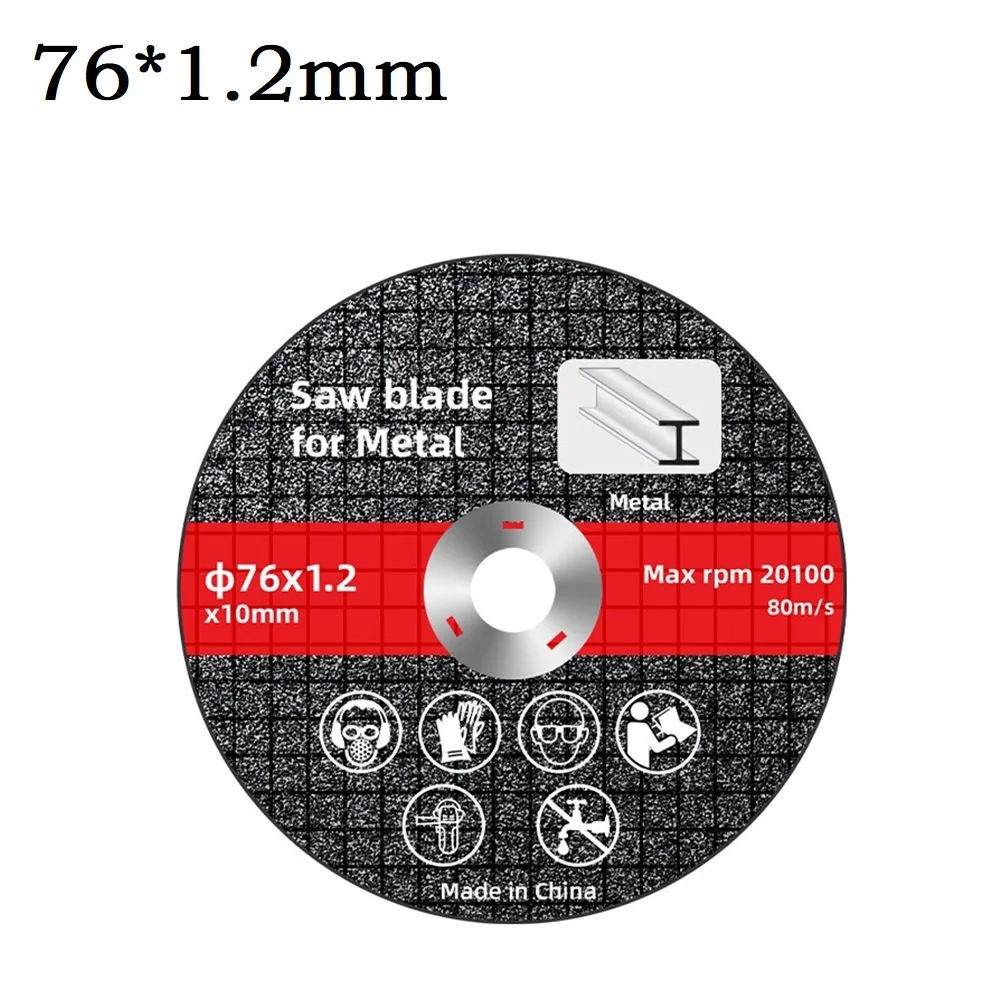 Dia 76mm Mini Grinder Cutting Disc Wood PVC Tile Marble Concrete Stone Metal Aluminum Bore 10mm 3inch Saw Blade Hand Tool