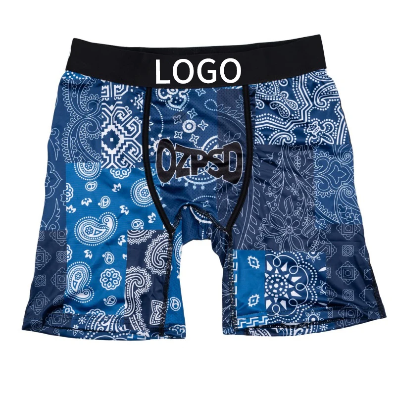مثير الرجال الملابس الداخلية شبكة تنفس المنشعب رجل السروال الرجال سراويل حجم كبير L-2XL رجل boxershort المطبوعة الرجال الملاكم ملخصات