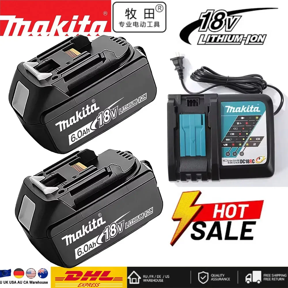 

Makita Brand new 6Ah 18V original genuine battery for MAKITA tool BL1830B BL1850B BL1850 BL1840 BL1860 BL1815 Tool DTW700