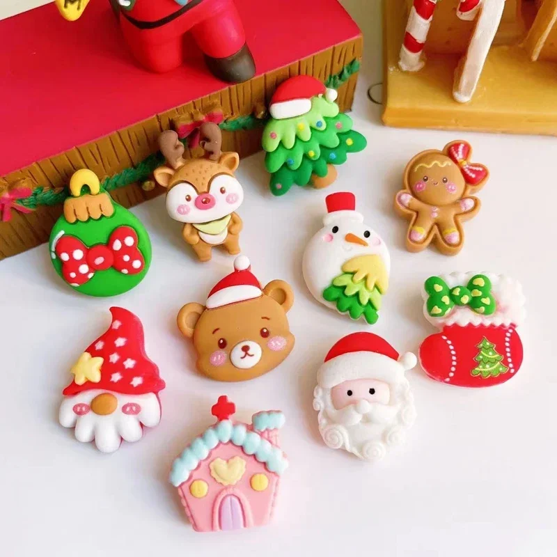 2024 New Cute Mini Christmas Series Flat Back Resin Cabochons Scrapbooking DIY Jewelry Craft Decoration Accessorie