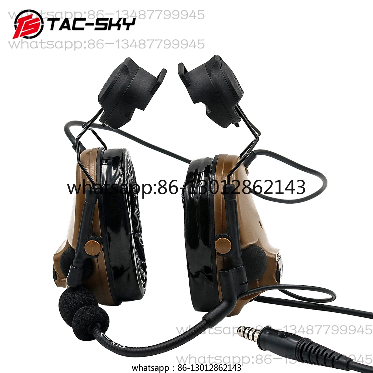 Rail Bracket Version COMTAC III /C3 Silicone Noise Reduction Pickup Earphones CB