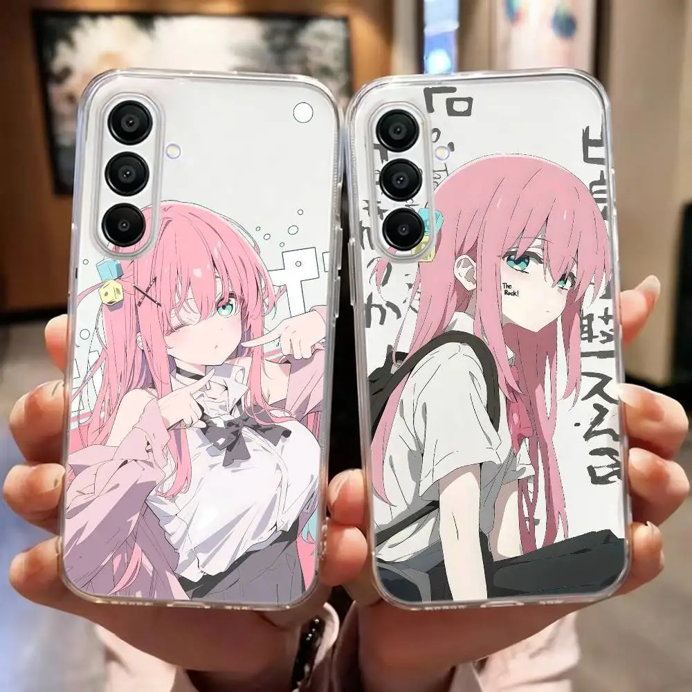 Anime Bocchi the Rock Gotoh Hitori Phone Case Transparent Silicone Soft For SamsungA10,12,20,21S,30,31,40,50,51,52,70,A71