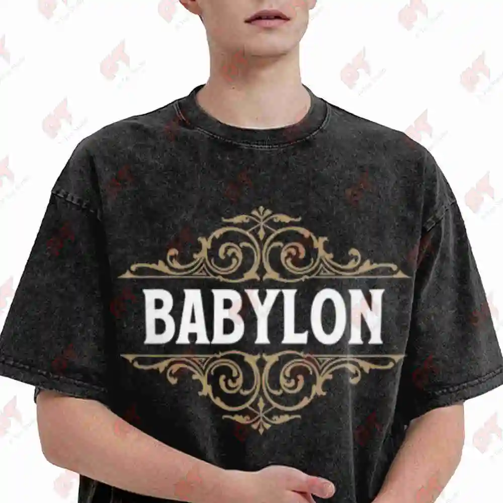 Babylon Mesopotamian History Babylonian Empire Vintage Washed Tee Pure Cotton T-Shirt