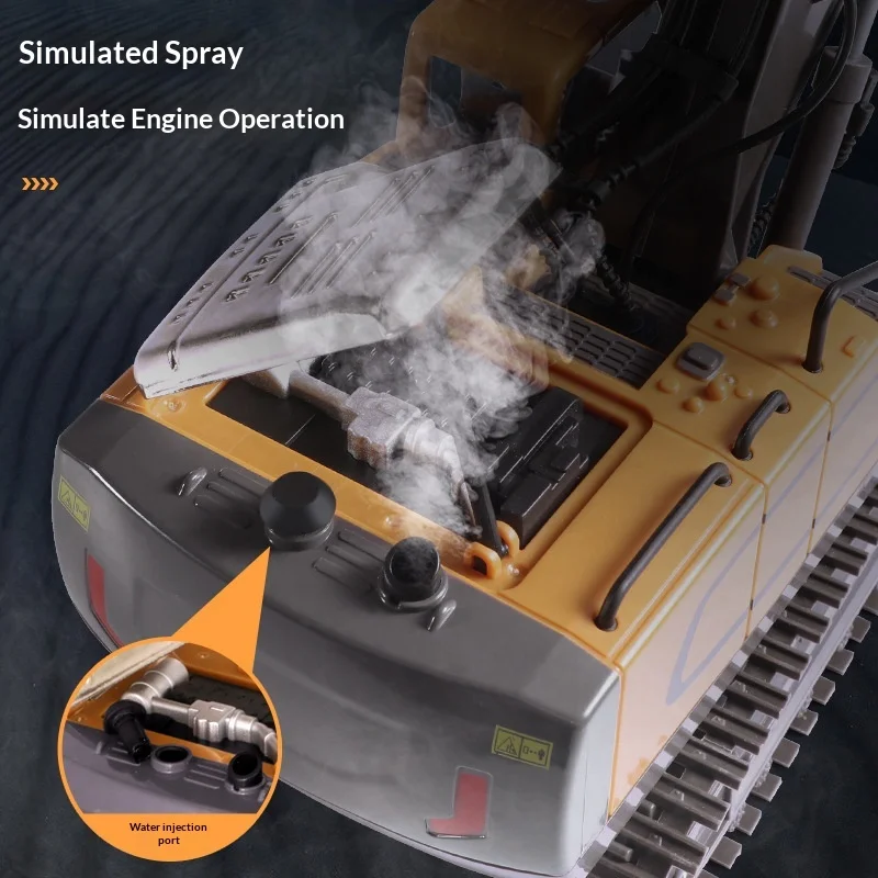 

Yigong 2.4g Remote Control Alloy Construction Vehicles Excavator Bulldozer Dump Truck Loader Kids Engineering Play Toy