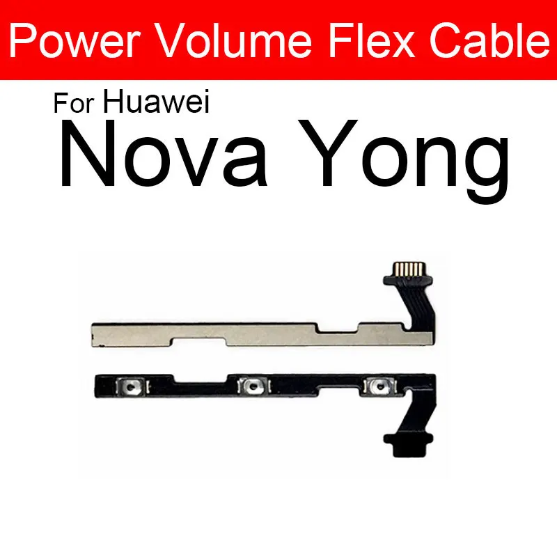 Power Volume Flex Cable For Huawei Nova Young Lite Plus 2 3 4 2i 3i 3e 4e 2lite 2plus Lite2017 Power Audio Buttons Flex Ribbon