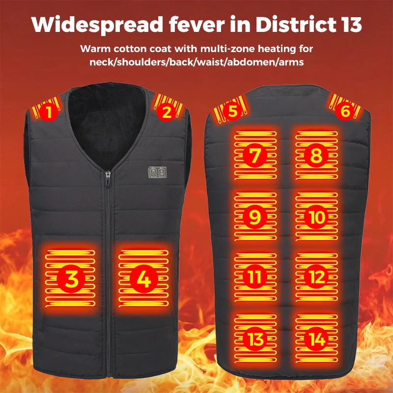 Gilet chauffant USB unisexe av - Outdoor Sport Winter Jacket avis et prix