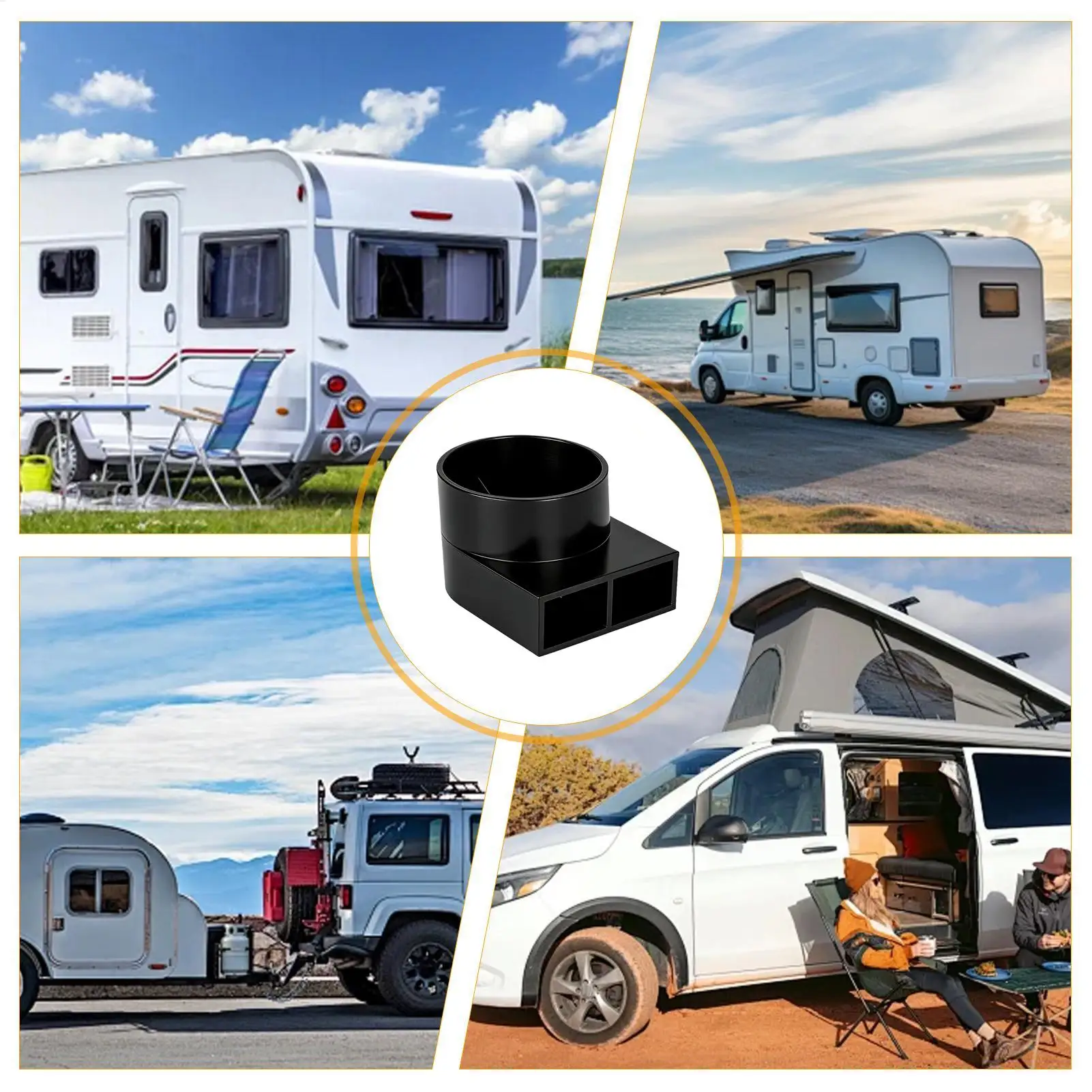 

RV Heater Vent Deflector Outlet Adapter Camper Airflow Diffuser For Travel Trailer Camper Van Motorhome HVAC Outdoor